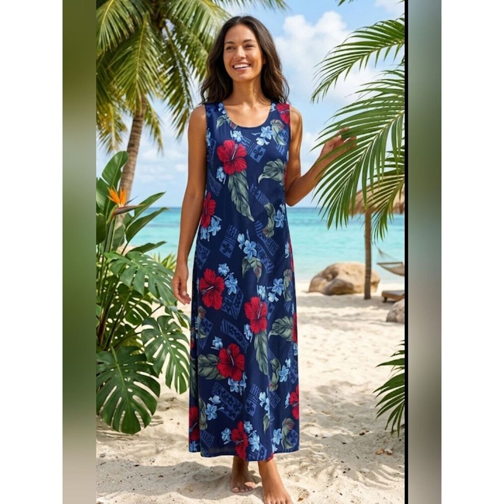 Coconut Breeze Hawaii Maxi dress Sz XXL